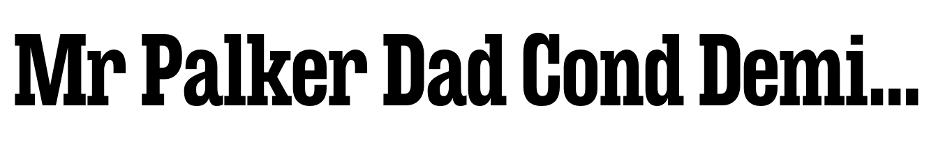 Mr Palker Dad Cond Demi Bold